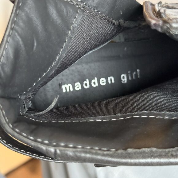 STEVE MADDEN MADDEN GIRL PLAAZA BOOTS WOMENS 8 GREY ANKLE BOOTS HEELS - Picture 6 of 9